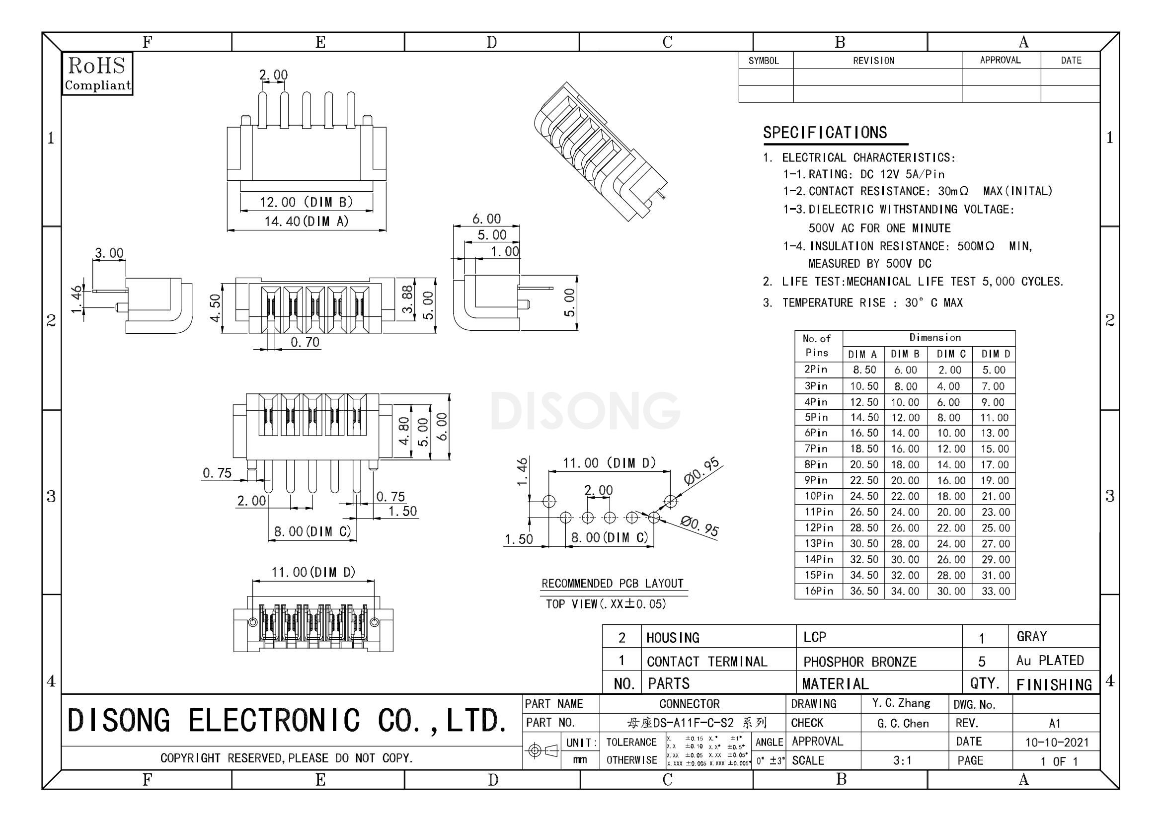 母座DS-A11F-C-2P-S2(图1)